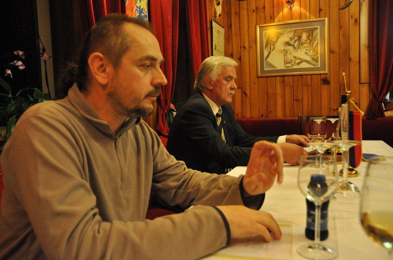Aleksander Grum in Rastislav Fakuč na predstavitvi projekta Knjiga za vse 